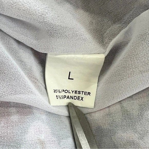 Womens Long Sleeve Grey and Pink Blouse Size Large - Picture 4 of 4